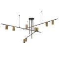 Trójramienna lampa wisząca ARIZONA czarno złota do salonu LP-074/9PL BK/GD Light Prestige