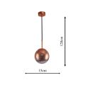 Lampa wisząca PALLA w kolorze  różowego złota szklany klosz nad stół LP-2844/1P S MI Light Prestige