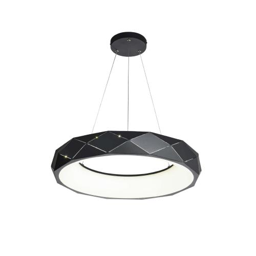 Lampa wisząca REUS z nowoczesnym źródłem LED 4000K do salonu LP-8069/1P LED BK Light Prestige