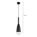Lampa wisząca w stylu industrialnym SOLIN czarna z metalowym kloszem LP-181/1P BK Light Prestige