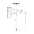 Minimalistyczna lampa wisząca MANACOR ze szklanym kloszem nad wyspę LP-232/1P WH Light Prestige