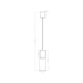 Minimalistyczna lampa wisząca MANACOR ze szklanym kloszem nad wyspę LP-232/1P WH Light Prestige