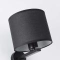 Kinkiet sypialniany CECINA z klasycznym czarnym kloszem  LP-114/1W BK Light Prestige