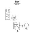 Nowoczesna lampa ROMA z okrągłym szklanym kloszem do sypialni LP-1345/1W BK Light Prestige