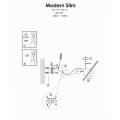 Nowoczesna lampa ścienna MODERN SLIM nad lustro czarna LED 1100lm barwa ciepła LP-777/1W L BK Light Prestige