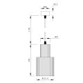 Lampa wisząca z minimalistycznym białym kloszem tubą z serii TOKIO na GU10 LP-787/1P L WH Light Prestige