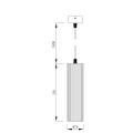 Zwis biały TOKIO z minimalistycznym kloszem w kształcie tuby do jadalni LP-787/1P WH Light Prestige