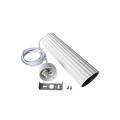Zwis biały TOKIO z minimalistycznym kloszem w kształcie tuby do jadalni LP-787/1P WH Light Prestige
