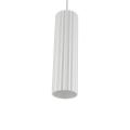 Zwis biały TOKIO z minimalistycznym kloszem w kształcie tuby do jadalni LP-787/1P WH Light Prestige