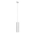 Zwis biały TOKIO z minimalistycznym kloszem w kształcie tuby do jadalni LP-787/1P WH Light Prestige