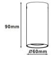 Czarny spot MANACOR 9cm do holu na GU10 LP-232/1D - 90 czarne Light Prestige