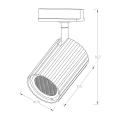 Reflektorek ruchomy 1 obwodowy szynowy TOKIO na GU10 LP-787/1R BK Light Prestige