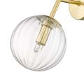 Kinkiet w stylu glamour ARETTE złote ramię szklany ozdobny klosz LP-133/1W Light Prestige