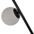 Nowoczesna lampa podłogowa czarna DORADO z mlecznymi szklanymi kloszami LP-002/3F BK Light Prestige