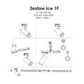 Komplet szynowy ICE SET 1F białe refletkorki 3xGU10 LP-732 3W WH SET Light Prestige