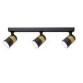 Listwa sufitowa czarna ANILLO z czarno złotymi reflektorkami do salonu LP-770/3W BK Light Prestige