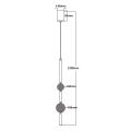 Nowoczesna lampa wisząca VAKU LED 4000K z kryształowymi kulami LP-719/2P GD Light Prestige