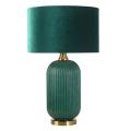 Lampka sypialniana TAMIZA w stylu glamour z zielonym kloszem LP-1515/1T big green Light Prestige