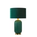 Lampka sypialniana TAMIZA w stylu glamour z zielonym kloszem LP-1515/1T big green Light Prestige