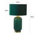 Lampka sypialniana TAMIZA w stylu glamour z zielonym kloszem LP-1515/1T big green Light Prestige
