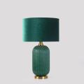 Lampka sypialniana TAMIZA w stylu glamour z zielonym kloszem LP-1515/1T big green Light Prestige