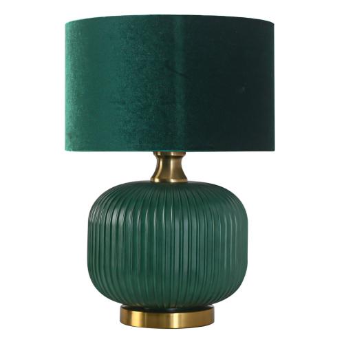 Lampa stołowa TAMIZA luksusowy akcent do sypialni z abażurem na E27 LP-1515/1T small green Light Prestige