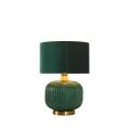 Lampa stołowa TAMIZA luksusowy akcent do sypialni z abażurem na E27 LP-1515/1T small green Light Prestige