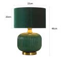 Lampa stołowa TAMIZA luksusowy akcent do sypialni z abażurem na E27 LP-1515/1T small green Light Prestige