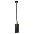 Lampa wisząca TIRANA z drucianą czarną tubą na E27 LP-945/1P BK Light Prestige