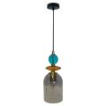 Lampa TROPEA z przydymionym szklanym kloszem na E27 nad stół LP-2004/1P M SM Light Prestige