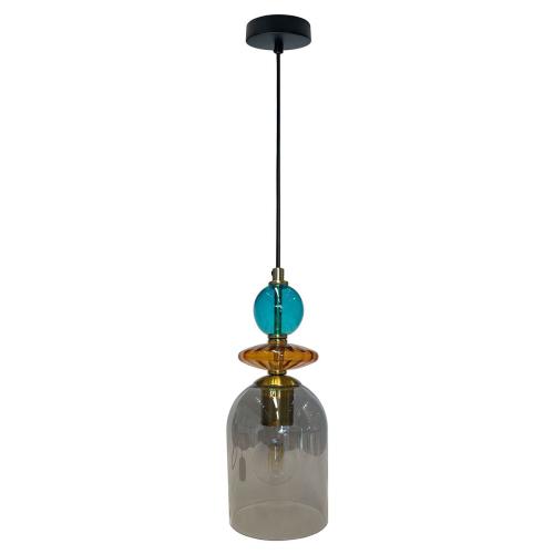 Lampa TROPEA z przydymionym szklanym kloszem na E27 nad stół LP-2004/1P M SM Light Prestige