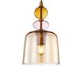 Lampa TROPEA nowoczesny szklany klosz Bursztynowo-różowy na E27 LP-2004/1P S AM Light Prestige