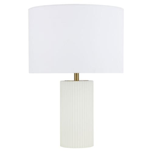Elegancka lampka TOKIO z abażurem na szafkę nocną LP-787/1T biała Light Prestige