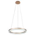 Designerska lampa wisząca MIDWAY ring LED nad stół w jadalni LP-033/1P L GD Cristal Triangle Light Prestige