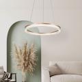 Designerska lampa wisząca MIDWAY ring LED nad stół w jadalni LP-033/1P L GD Cristal Triangle Light Prestige
