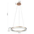 Designerska lampa wisząca MIDWAY ring LED nad stół w jadalni LP-033/1P L GD Cristal Triangle Light Prestige