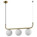 Lampa wisząca poprzeczna ALISA z szklanymi kulami nad blat LP-005/3L GD Light Prestige