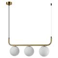 Lampa wisząca poprzeczna ALISA z szklanymi kulami nad blat LP-005/3L GD Light Prestige