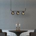 Lampa wisząca z trzema grafitowymi szklanymi kloszami ALISA do jadalni LP-005/3L grafit  Light Prestige