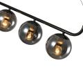 Lampa wisząca z trzema grafitowymi szklanymi kloszami ALISA do jadalni LP-005/3L grafit  Light Prestige