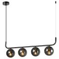 Lampa do eleganckiego salonu wisząca ALISA 4 szklane klosze na E14 LP-005/4L grafit Light Prestige