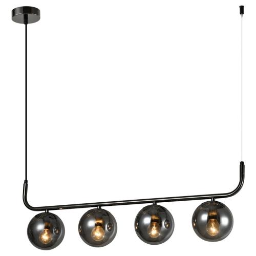 Lampa do eleganckiego salonu wisząca ALISA 4 szklane klosze na E14 LP-005/4L grafit Light Prestige