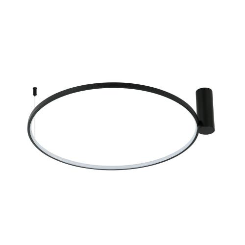 Lampa sufitowa plafon czarny RING S LED CCT do nowoczesnego salonu LP-909/1C S BK CCT Light Prestige