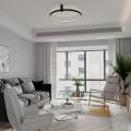 Lampa sufitowa plafon czarny RING S LED CCT do nowoczesnego salonu LP-909/1C S BK CCT Light Prestige