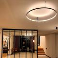 Lampa sufitowa plafon czarny RING S LED CCT do nowoczesnego salonu LP-909/1C S BK CCT Light Prestige