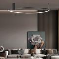 Lampa sufitowa RING LED czarny zmienna barwa do holu LP-909/1C L BK CCT Light Prestige