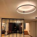 Lampa sufitowa RING LED czarny zmienna barwa do holu LP-909/1C L BK CCT Light Prestige
