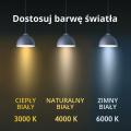 Lampa sufitowa RING LED czarny zmienna barwa do holu LP-909/1C L BK CCT Light Prestige