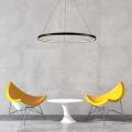 Lampa wisząca RING LED Ø40cm nad stolik kawowy LP-909/1P S BK CCT Light Prestige