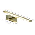 Złoty kinkiet ścienny ISLA LED do eleganckiej łazienki nad lustro GS-LWB-12W GOLD CCT Light Prestige